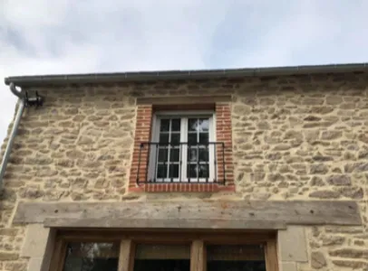 garde corps en métal à Saint-Sulpice-les-Feuilles près de La Souterraine en Haute-Vienne 87