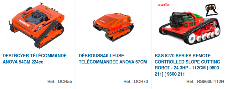 DEBROUSSAILLEUSE TELECOMMANDE ANOVA