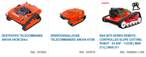 DEBROUSSAILLEUSE TELECOMMANDE ANOVA